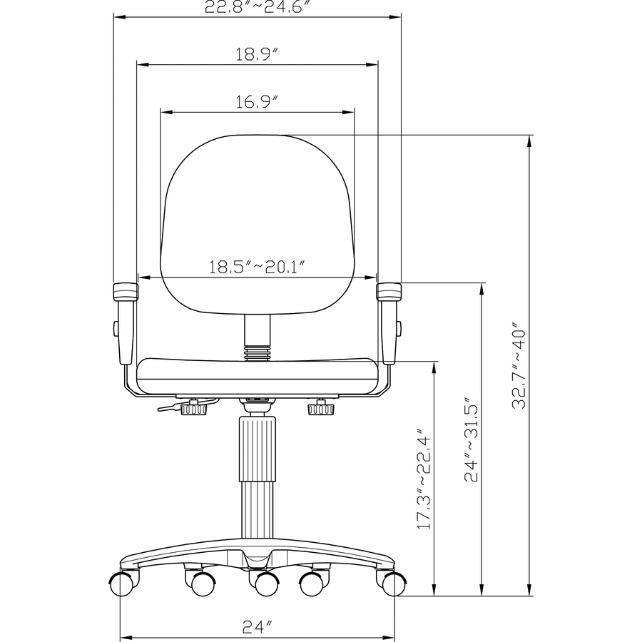LLR 80004 Lorell Millenia Series Pneumatic Adjustable Task Chair Lorell Furniture
