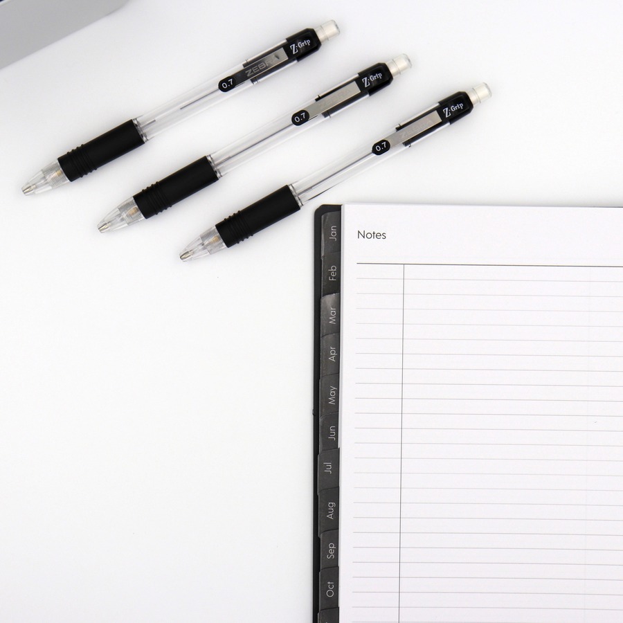 Zebra Zgrip Clear Barrel Mechanical Pencil 0.7 mm Lead Diameter