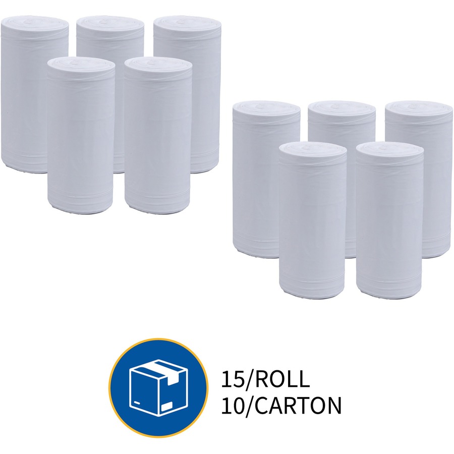 Genuine Joe HeavyDuty Tall Kitchen Trash Bags Small Size 13 gal