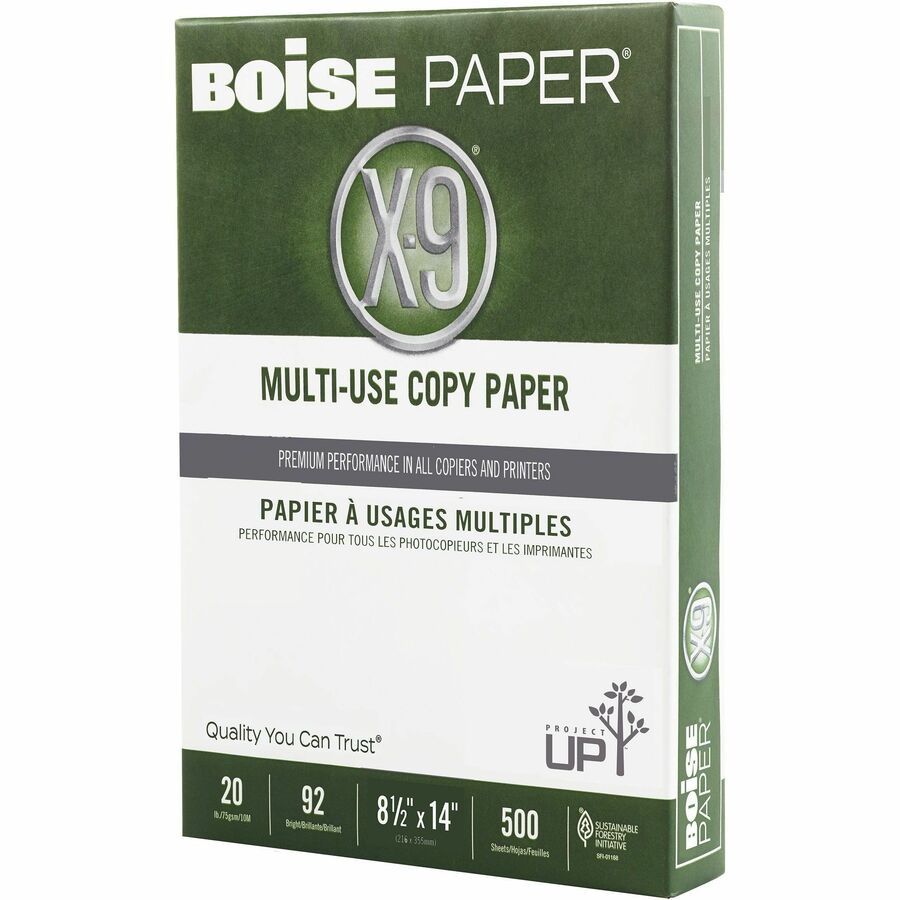 BOISE X9 MultiUse Copy Paper, 8.5" x 14" Legal, 92 Bright White, 20
