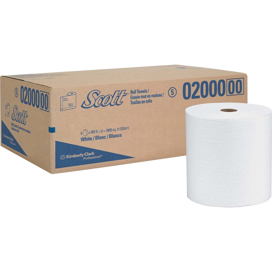 Scott Essential HighCapacity Hard Roll Towels 1 Ply 8" x 950 ft