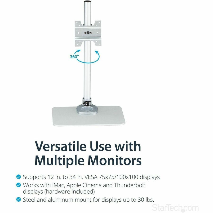 Monitor Stand Desktop Display Stand with Height Adjustable Monitor Mount ARMPIVSTND Novatech