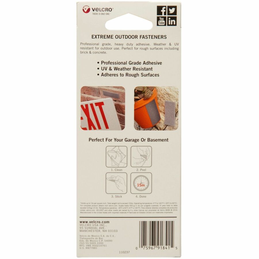 VELCRO® 91841 Heavy Duty Extreme Outdoor 4" Length x 1" Width