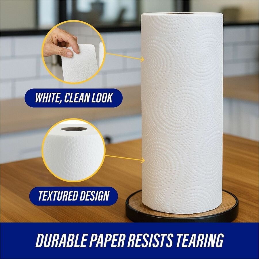 Genuine Joe Kitchen Roll Flexible Size Towels 2 Ply White Paper