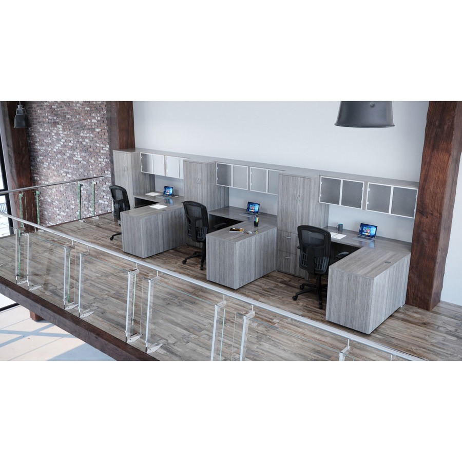 Lorell Relevance Series Charcoal Laminate Office Furniture 72" x 30