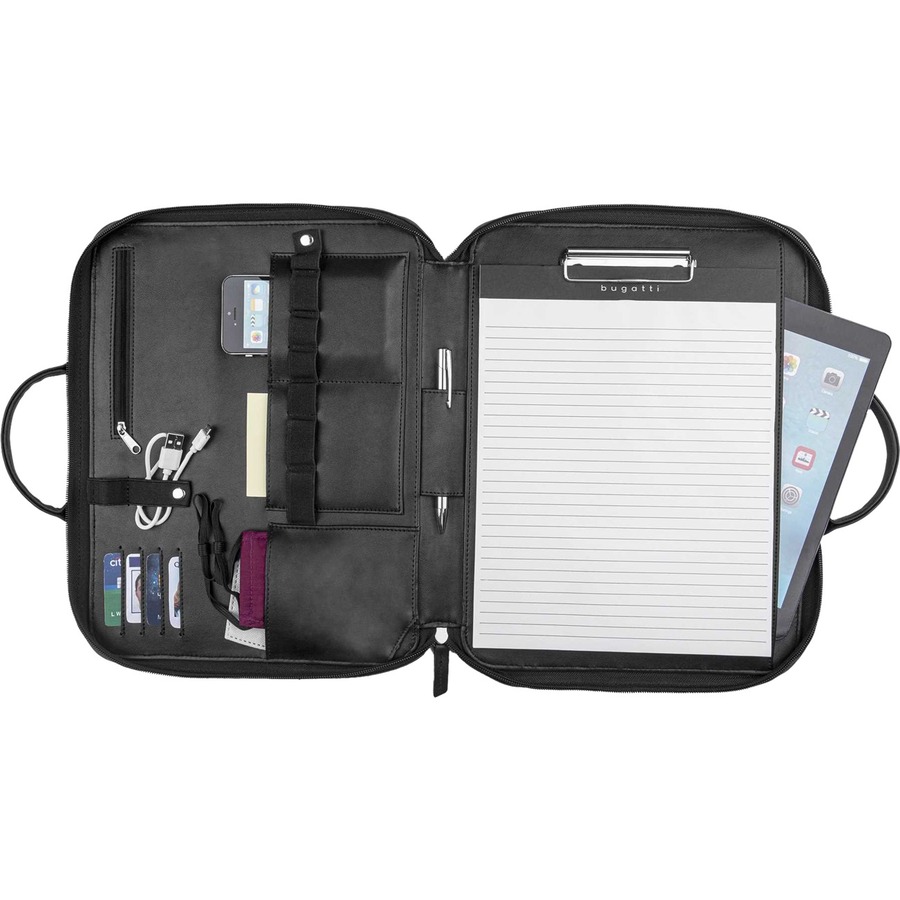 bugatti Carrying Case for 13.3" Tablet Black Vegan Leather