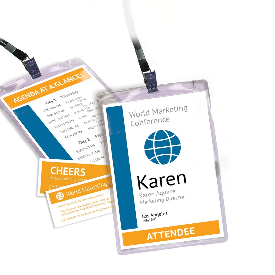 Avery® Vertical Name Badges - 4 1/4" x 6" - 375 / Carton - Printable