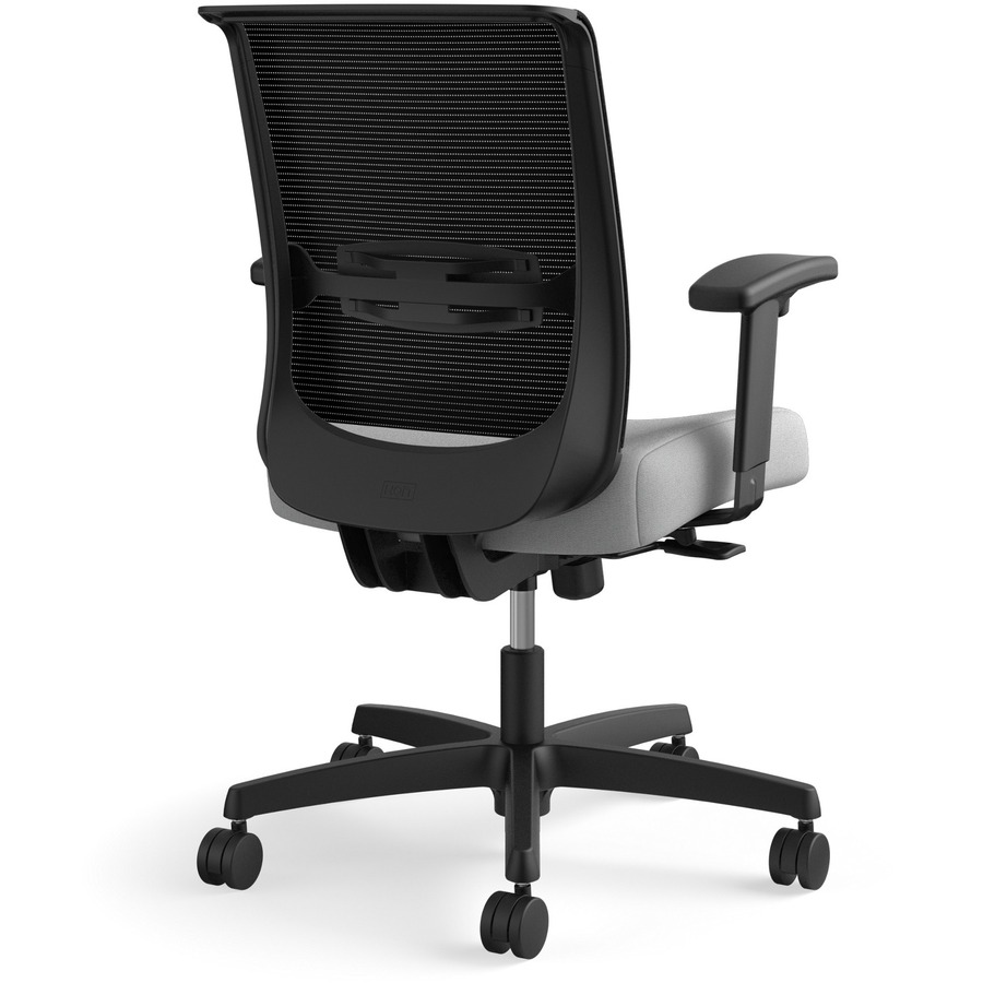 HON Convergence Chair Black Vinyl, Fabric Seat Black Mesh Back