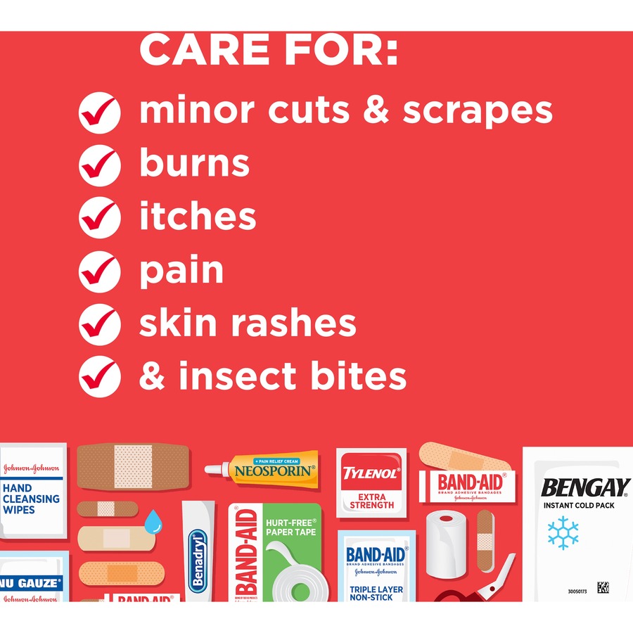 Johnson & Johnson All Purpose Compact 160Piece First Aid Kit First