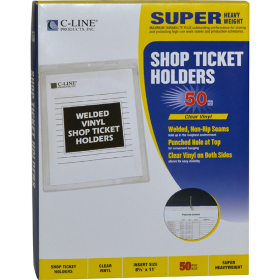 CLine Vinyl Shop Ticket Holders, Welded Sheet Protectors CLine