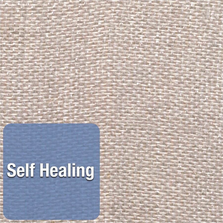 Quartet Contour Bulletin Board 24" Height x 36" Width Gray Fabric