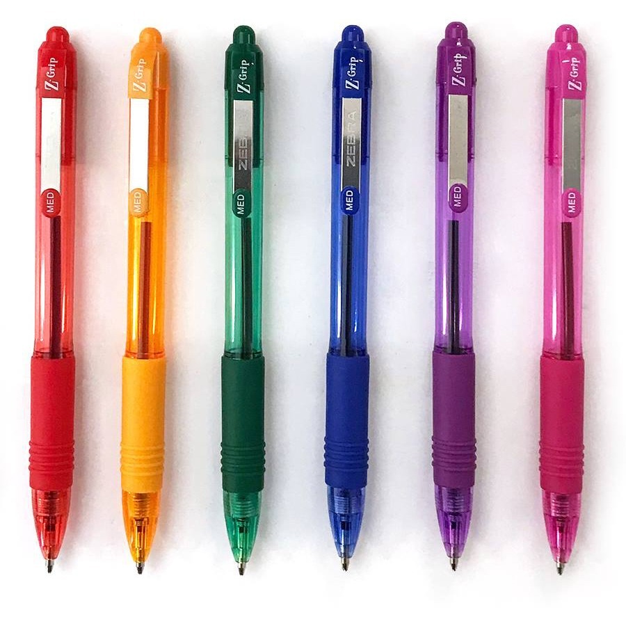 Zebra ZGrip Retractable Ballpoint Pens Medium Pen Point 1 mm Pen