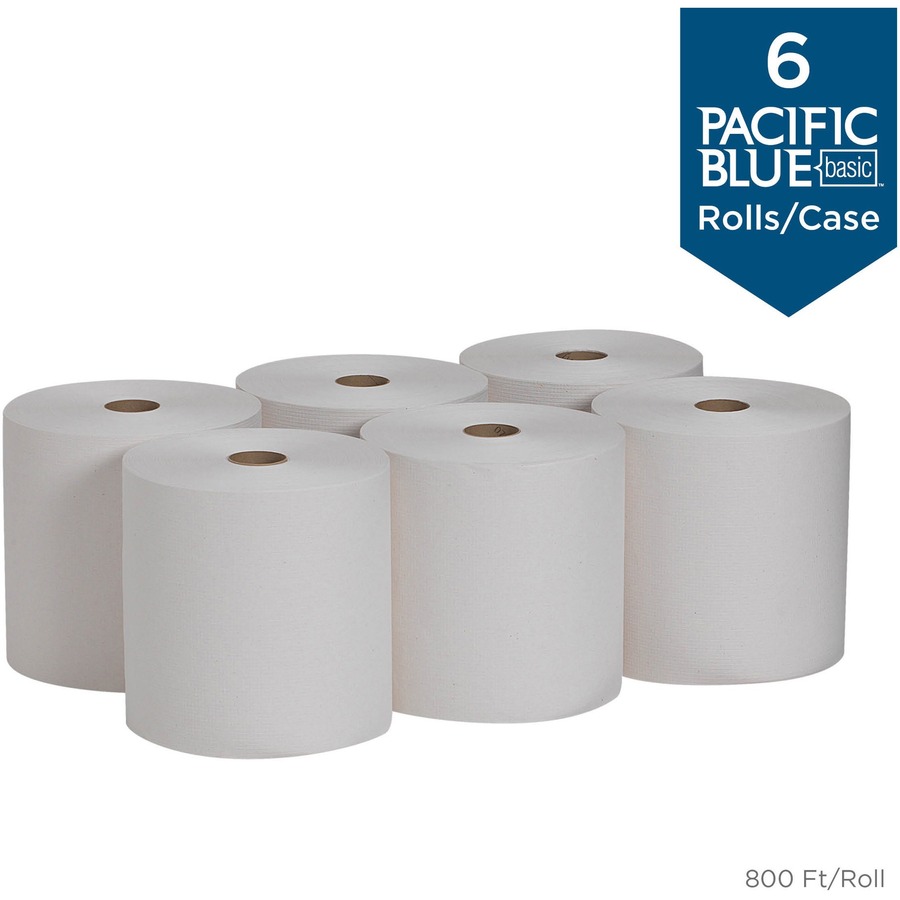 Pacific Blue Basic Recycled Paper Towel Roll Paper Towels