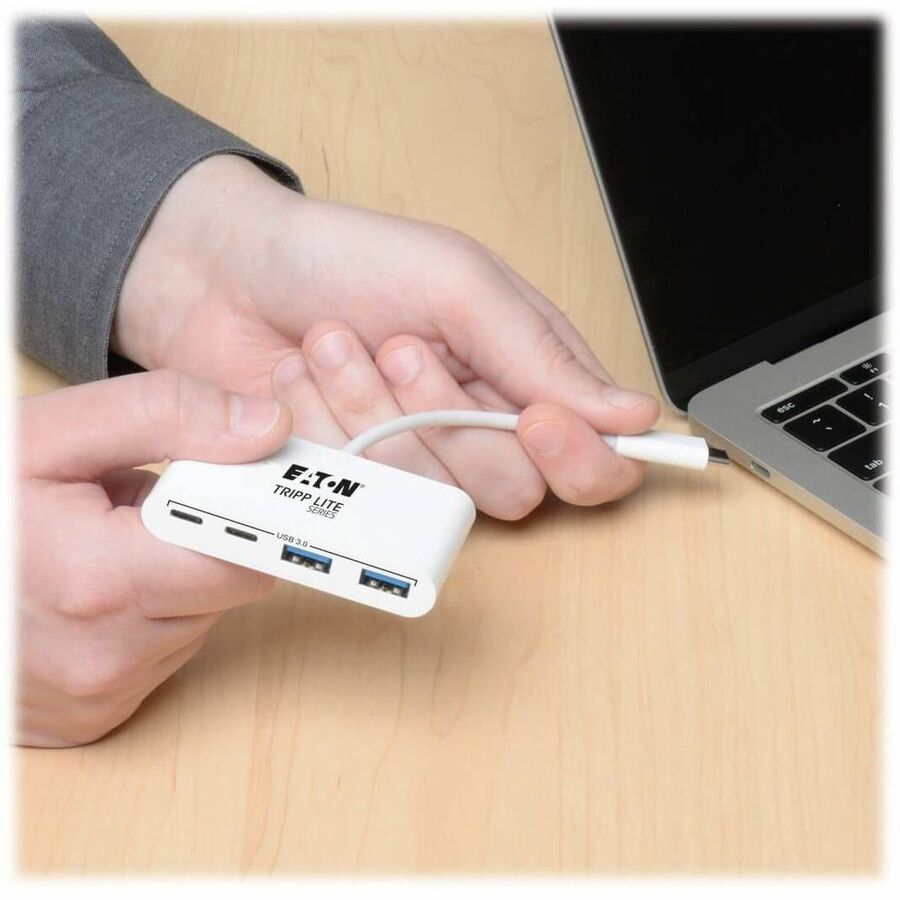 Tripp Lite 4 Port Usb 3 1 Gen 1 Portable Hub Usb C To X2 Usb A And