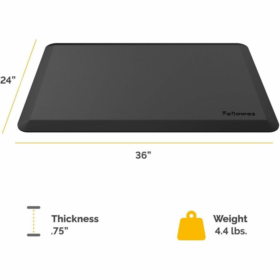 Fellowes AntiFatigue Wellness Mat Floor 36" (914.40 mm) Width x 24