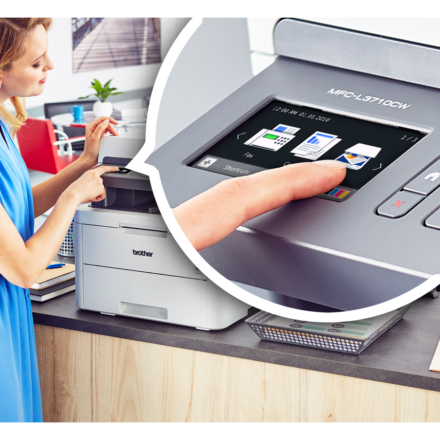 Brother MFC-L3710CW Compact Digital Color All-in-One Printer Providing
