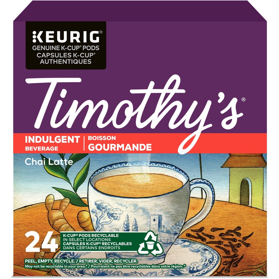 Timothy's World Coffee Chai Latte Tea KCupKEU7710517