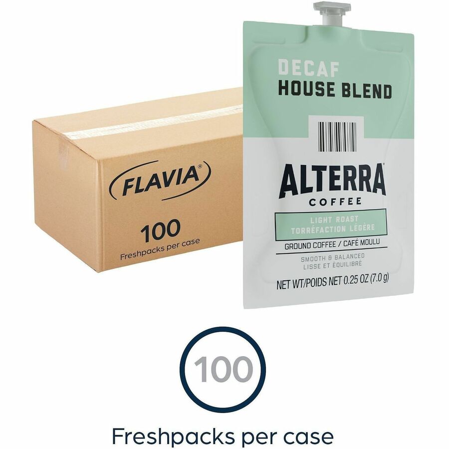 Alterra Freshpack Decaf House Blend Coffee Compatible with Flavia