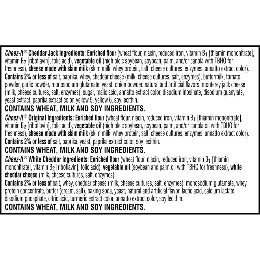 CheezIt Variety Pack Individually Wrapped Original, White Cheddar