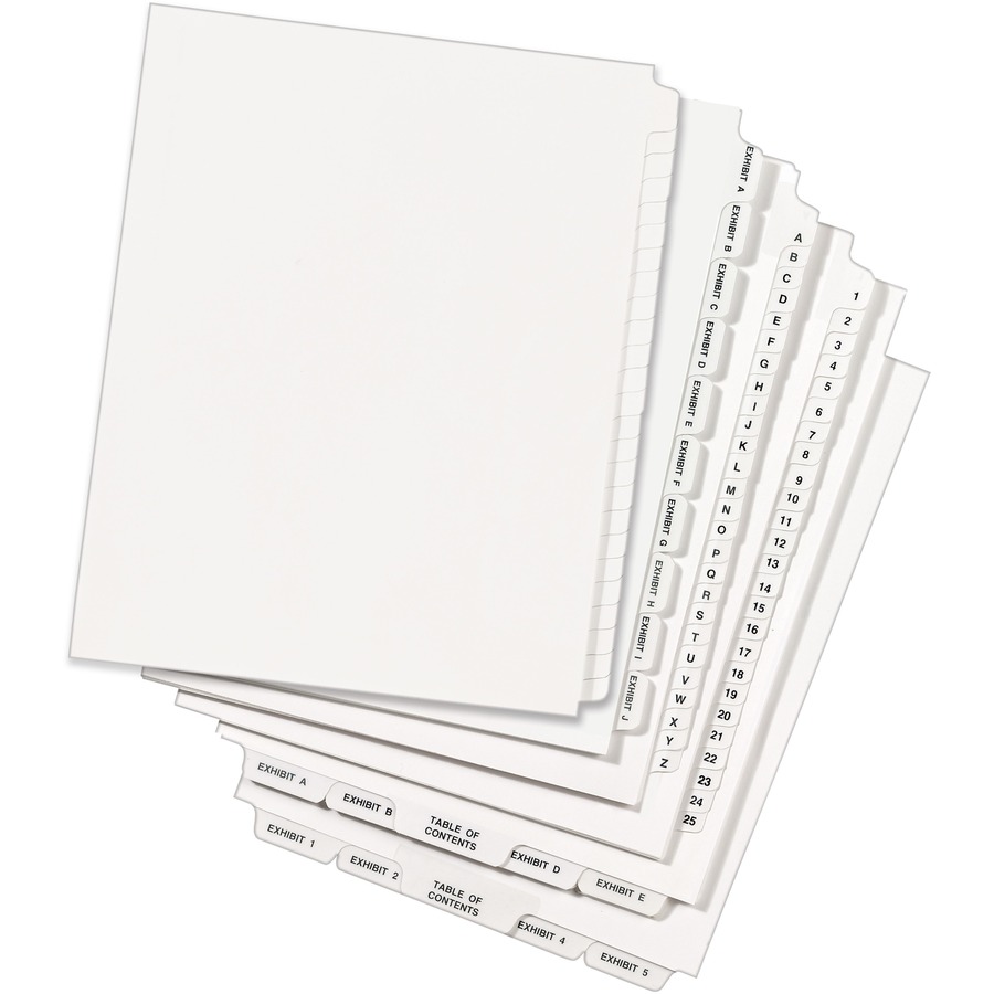 Avery® Standard Collated Legal Dividers 1 x Divider(s) Blank Side
