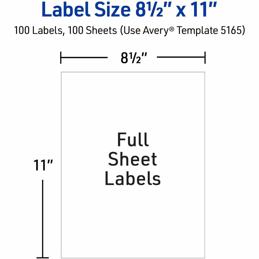 Avery® Shipping Labels, TrueBlock(R) Technology, Permanent Adhesive, 8