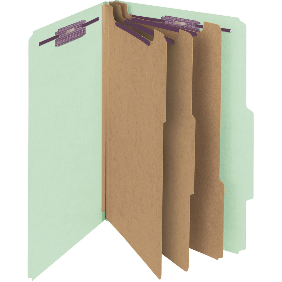 Smead SafeSHIELD 2/5 Tab Cut Legal Recycled Classification Folder 8 1