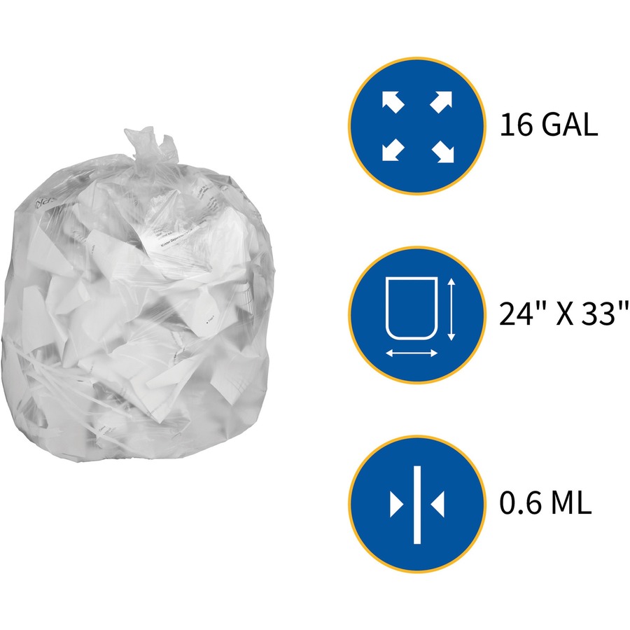 Genuine Joe Clear Trash Can Liners Arkansas Office Products