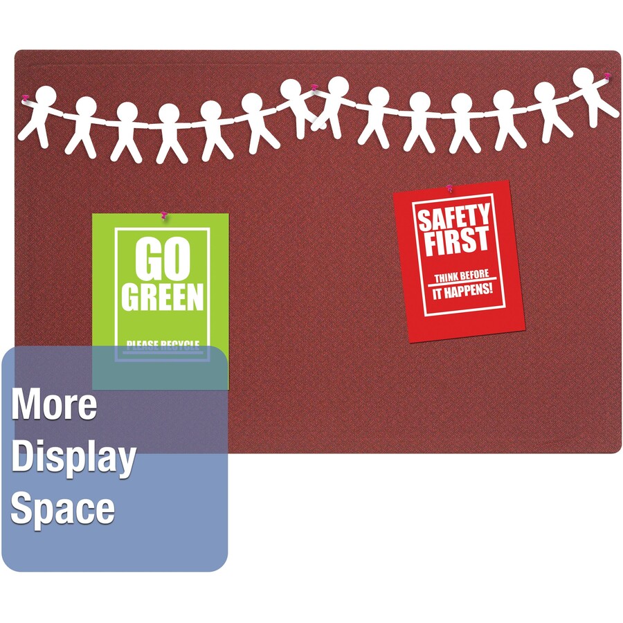 Quartet Oval Office Bulletin Board 24" Height x 36" Width Gray