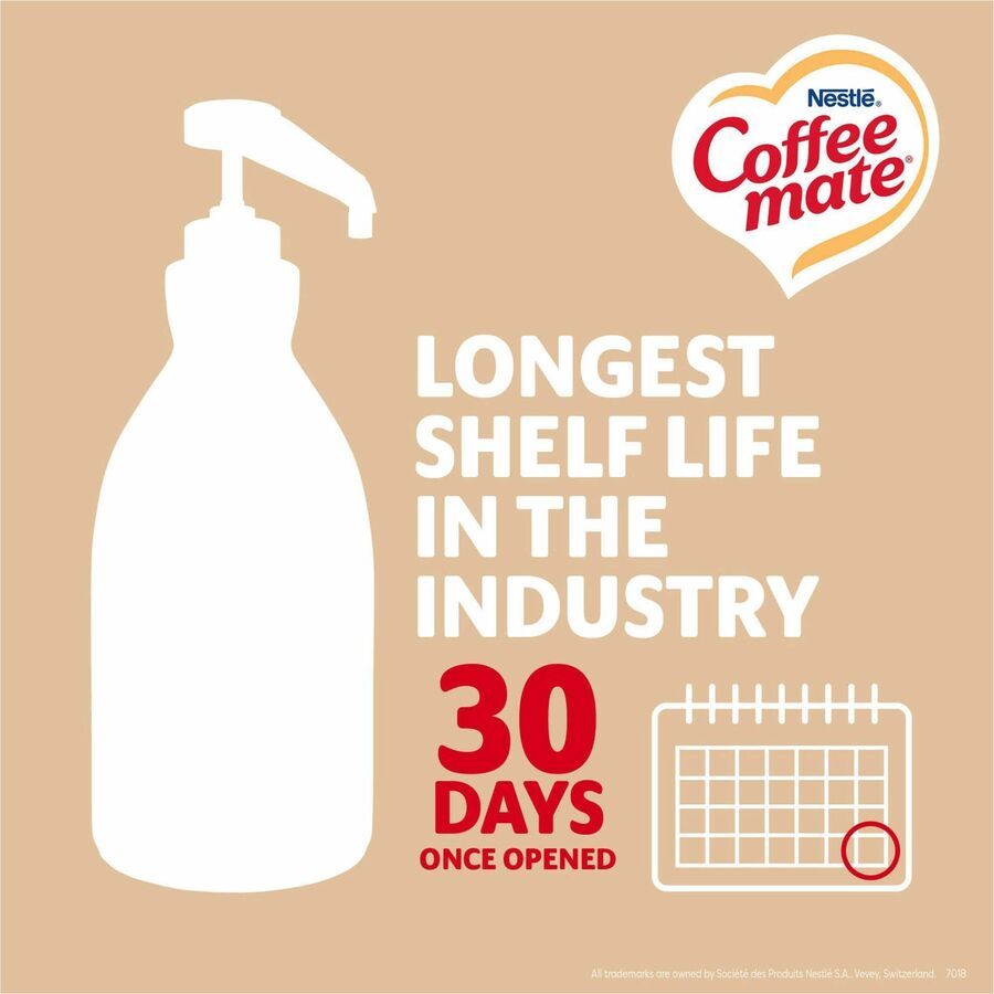 Coffee mate Sweetened Original Liquid Creamer Pump Bottle GlutenFree