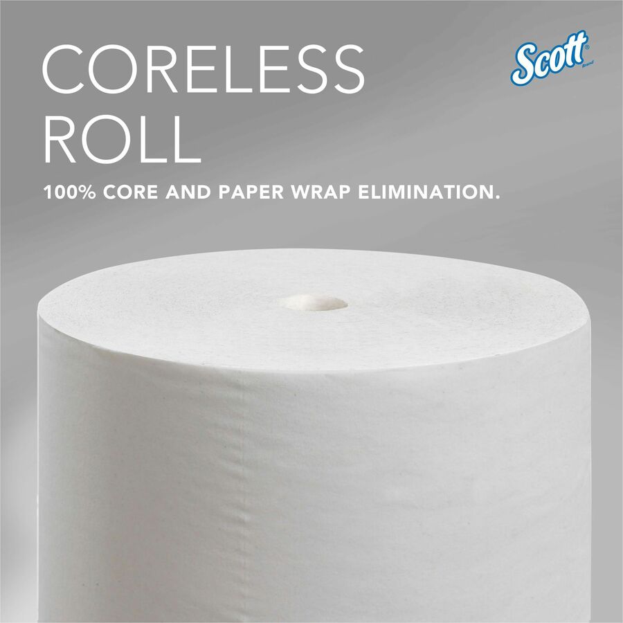 Scott Coreless Standard Roll Bathroom Tissue 2 Ply 4.40" x 4