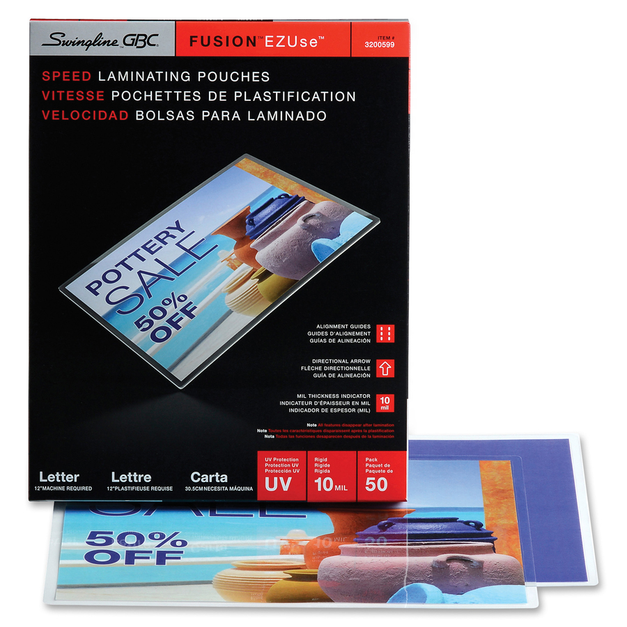 GBC Fusion EZUse Laminating Pouches Laminating Supplies GBC