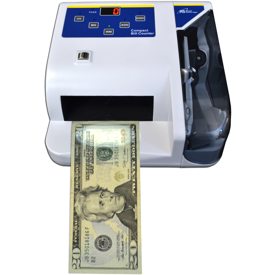 Royal Sovereign Side loading bill counter with counterfeit detection
