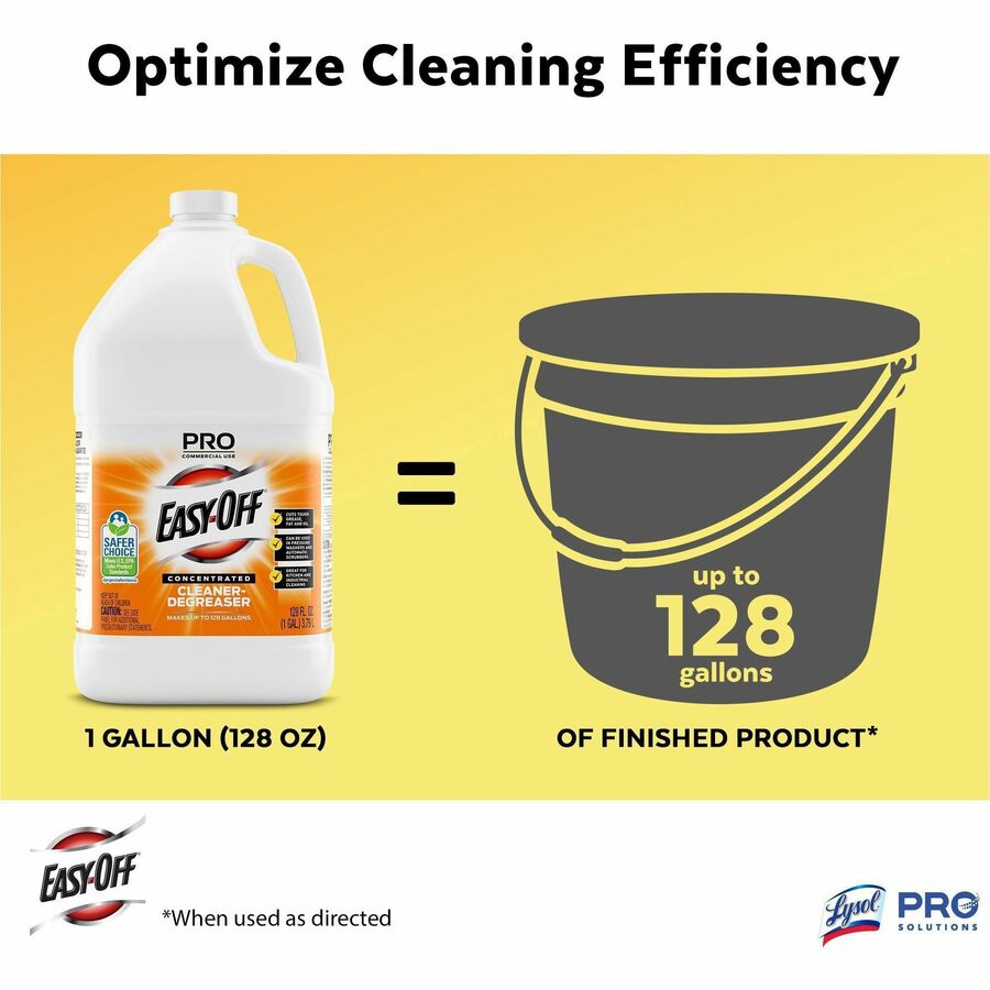 Professional EasyOff Heavy Duty Cleaner Degreaser Concentrate Liquid 128 fl oz (4 quart