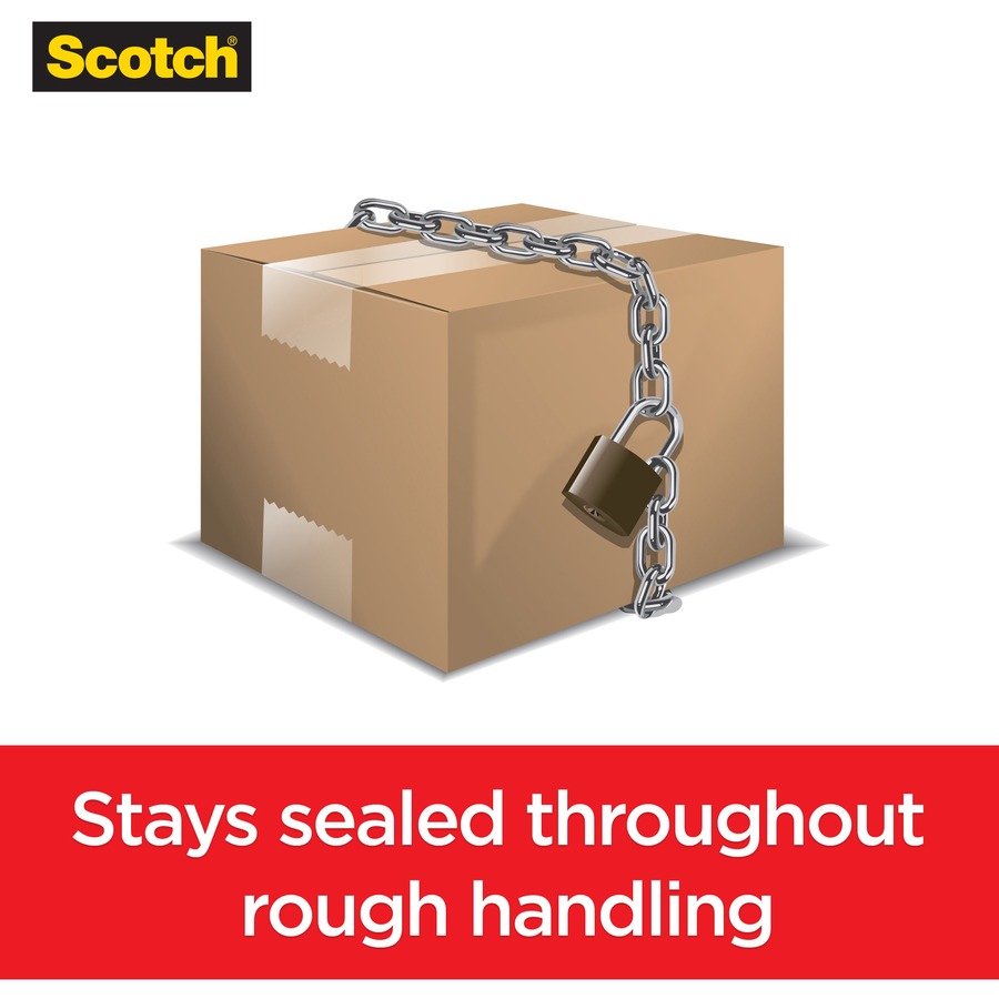 Scotch Box Lock Packaging Tape 54.60 yd Length x 1.88" Width
