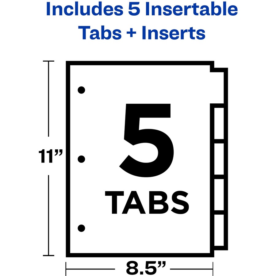 Avery® Big Tab Insertable Plastic Dividers 5 x Divider(s) 5 5 Tab