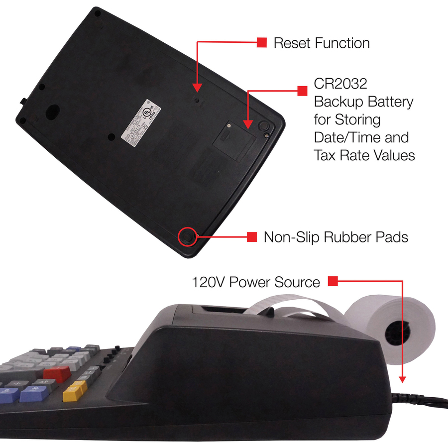 Sharp EL2196BL 12 Digit Printing Calculator Complete Office