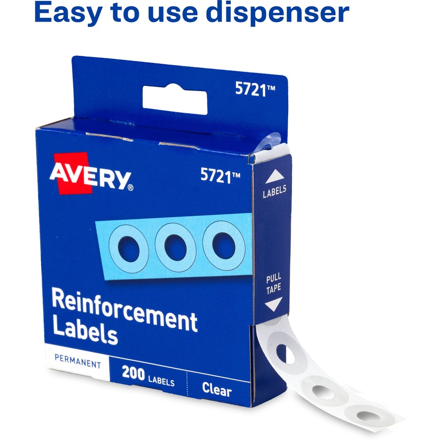 Avery® Hole Reinforcement Label Rings Binder Reinforcements Avery