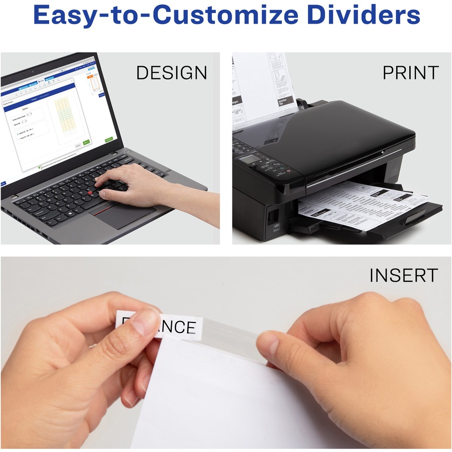 Avery® Big Tab ExtraWide Insertable Dividers 5 Blank Tab(s) 5 Tab