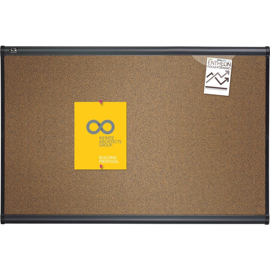 Quartet Prestige Bulletin Board 48" Height x 72" Width Brown Cork