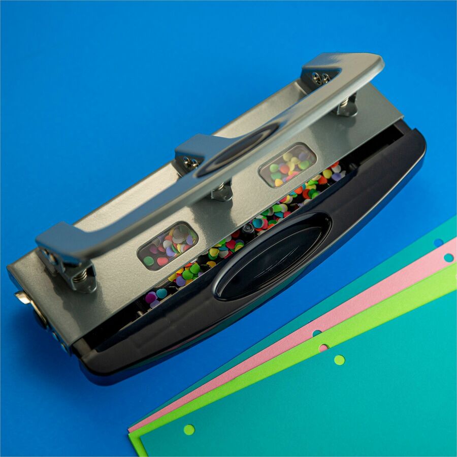 Officemate Deluxe 3Hole Punch 3 Punch Head(s) 20 Sheet of 20lb Paper 9/32" Punch Size