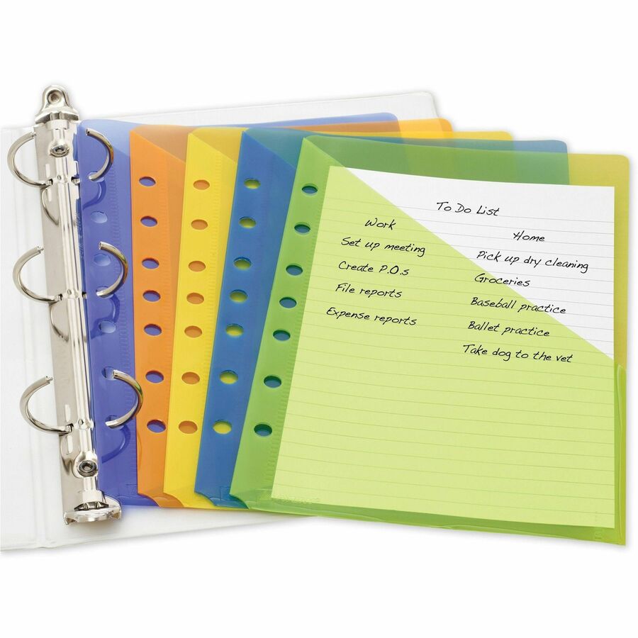 Avery® Durable Mini Binder Pockets For 3Ring and AVE75307, AVE 75307