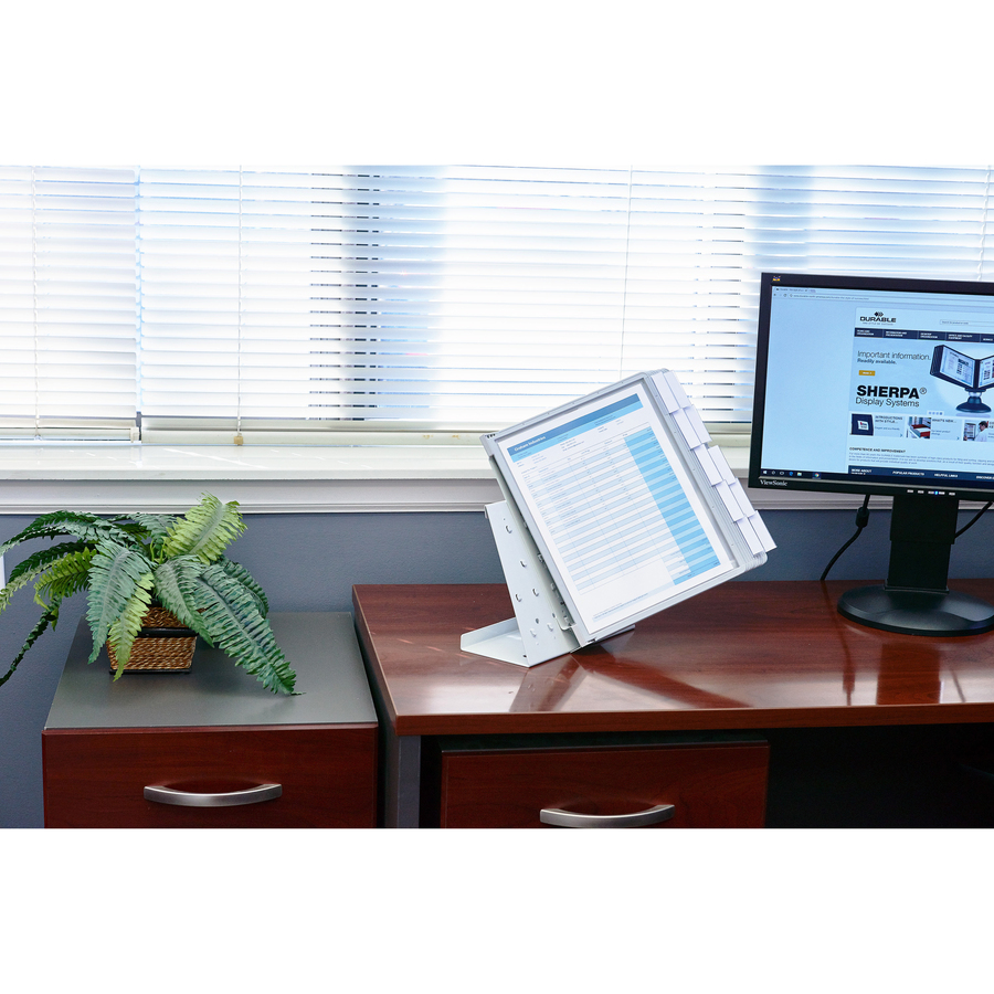 DURABLE® VARIO® Antimicrobial Desktop Reference Display System