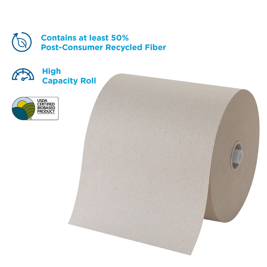 Pacific Blue Ultra HighCapacity Recycled Paper Towel Rolls 7.87" x