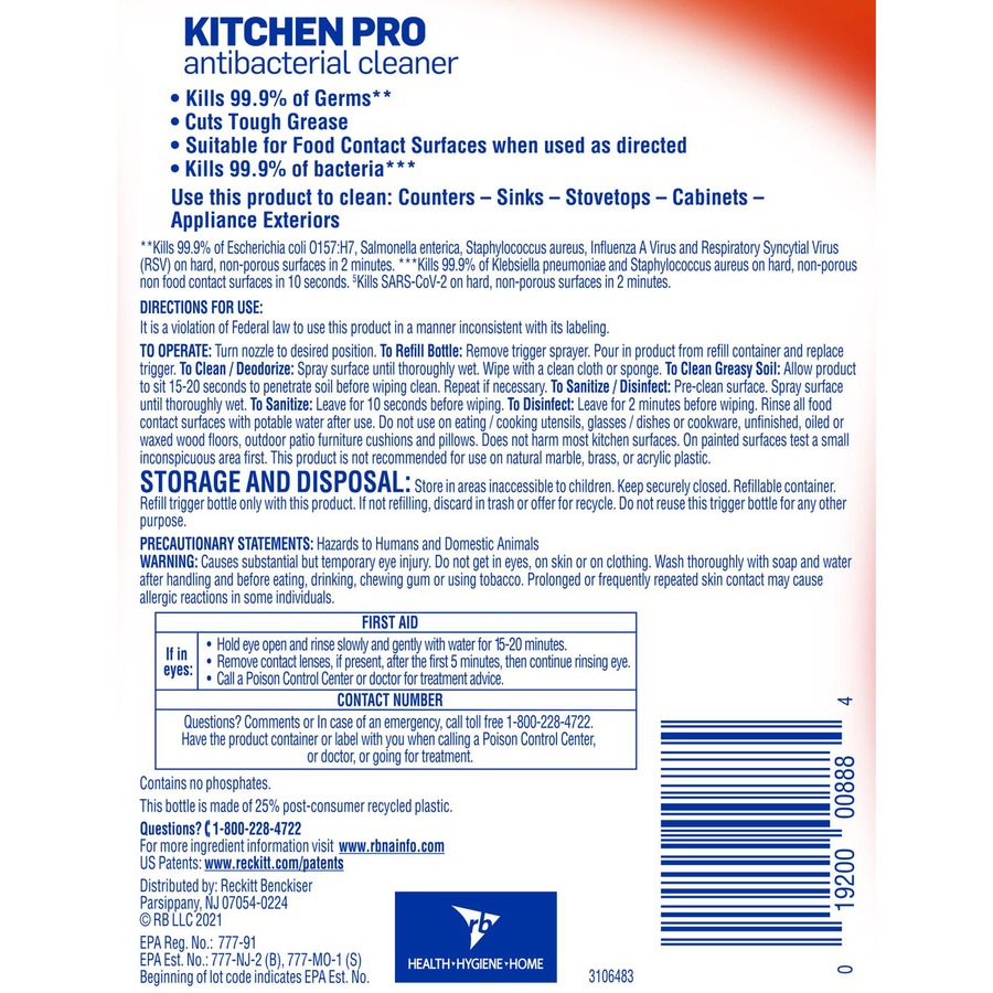 Lysol Kitchen Pro Antibacterial Cleaner Office City Express Columbus OH
