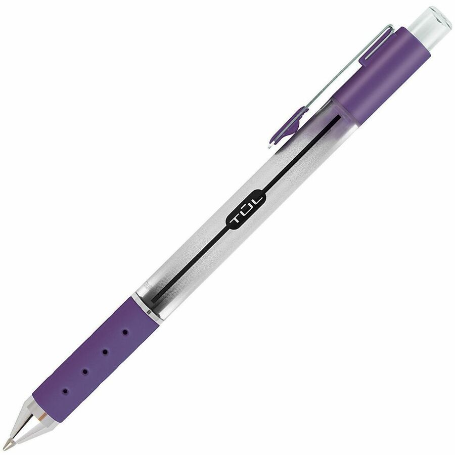 TUL Retractable Gel Pens, Fine Point, 0.5 mm, Silver Barrel, Assorted