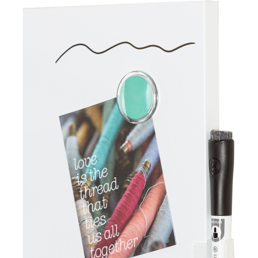 U Brands Dry Erase Board 14.7" Height x 14" Width White