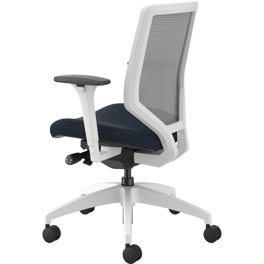 HON Solve MidBack Task Chair Midnight Fabric Seat Fog Back White