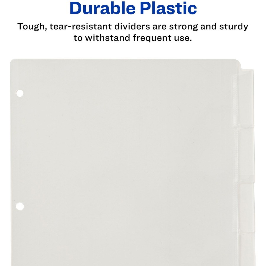 Avery® Big Tab Insertable Plastic Dividers 5 x Divider(s) 5 5 Tab(s)/Set 8.5" Divider