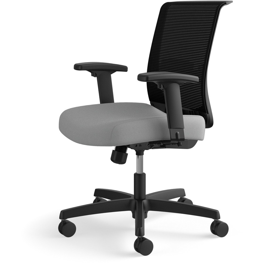 HON Convergence Chair Frost Fabric Seat Black Mesh Back Black