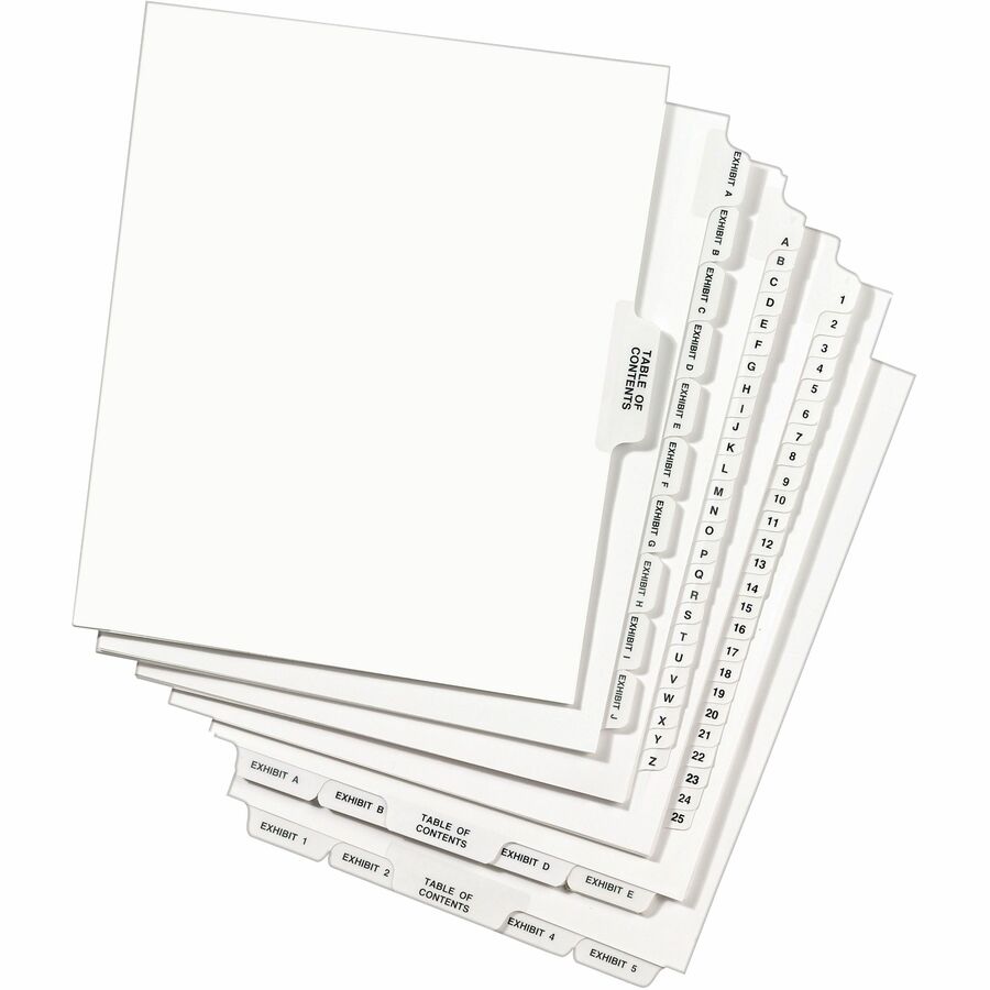 Avery® Individual Bottom Tab Legal Dividers 25 x Divider(s) Bottom